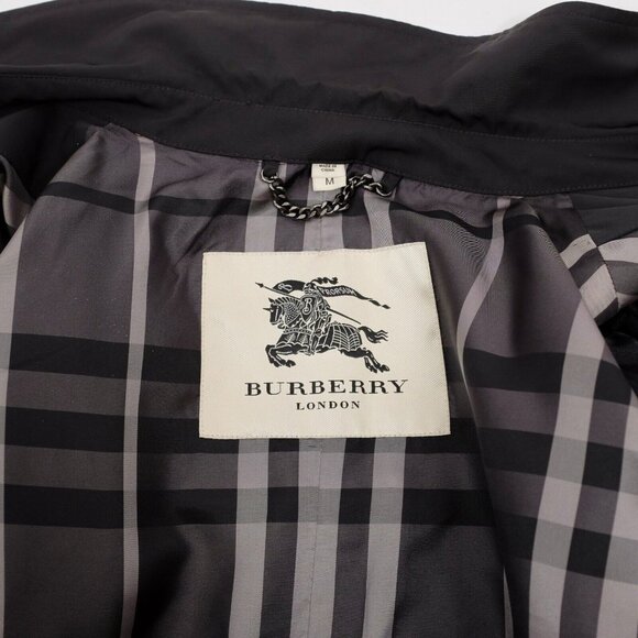 Burberry Prorsum London windbreaker coat sz Medium Nova Check lined black - Picture 7 of 9